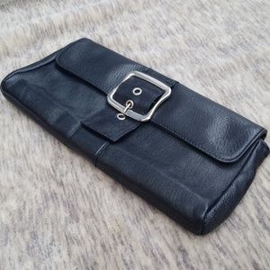 Leather Clutch with Buckle